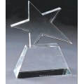 Crystal Glass Trophy with Star